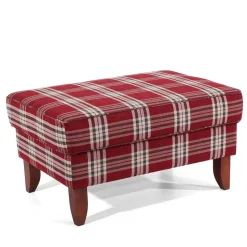 Big Ohrensessel in Rot kariert - Matieu