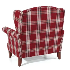 Big Ohrensessel in Rot kariert - Matieu