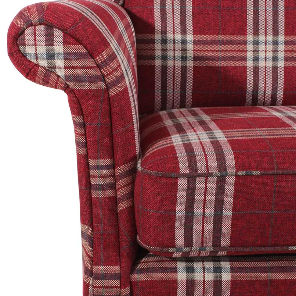 Big Ohrensessel in Rot kariert - Matieu