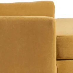 Big Polstersessel in Gelb Velours - Vynn