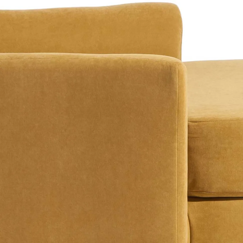 Big Polstersessel in Gelb Velours - Vynn