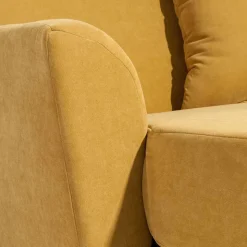 Big Polstersessel in Gelb Velours - Vynn