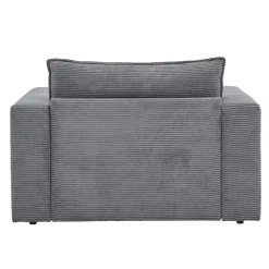 Big Sessel aus Cord in Anthrazit - Ruffos