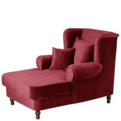 Big Sessel in Rot Samtvelours - Simple