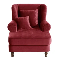Big Sessel in Rot Samtvelours - Simple