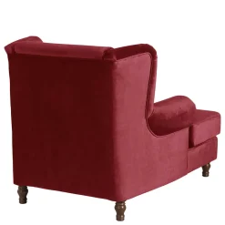 Big Sessel in Rot Samtvelours - Simple