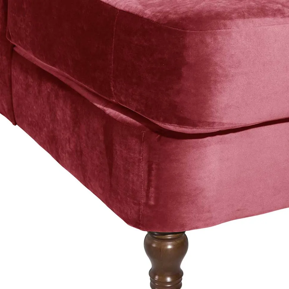 Big Sessel in Rot Samtvelours - Simple