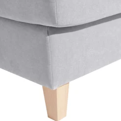 Big Wohnzimmersessel in Silbergrau Velours - Ortomola