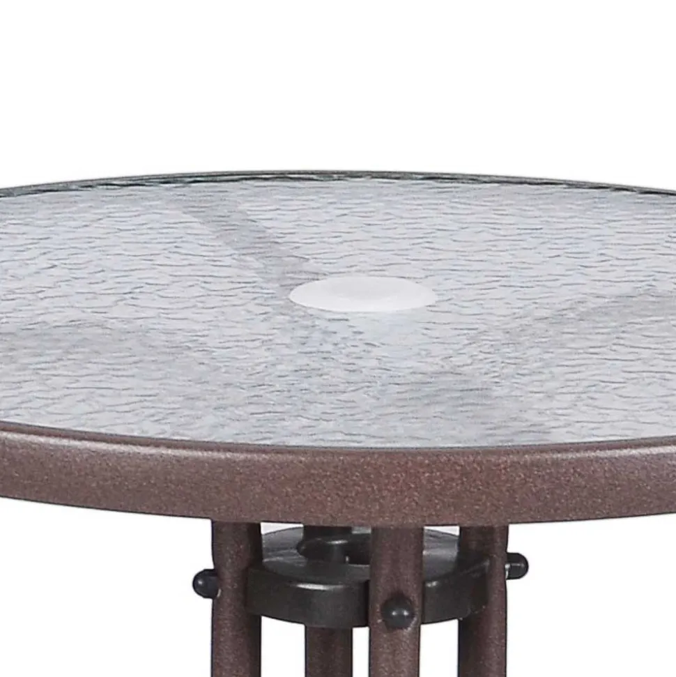 Bistro Sitzgruppe mit Glastisch - Justina (dreiteilig)