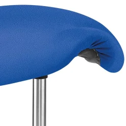 Blauer Arbeitshocker mit Sattel Sitz - Lago