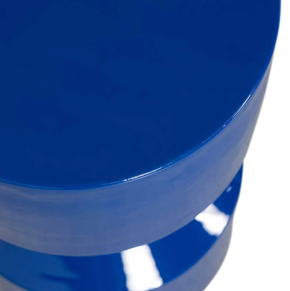 Blauer Beistelltisch im Hantel Design - Glorious