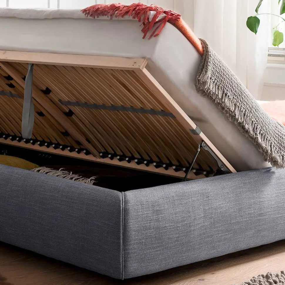 Blaues Komplettbett mit Bettkasten - Enjadara