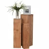 Blumensäulen Set Vislan aus Holz massiv Akazie (dreiteilig)