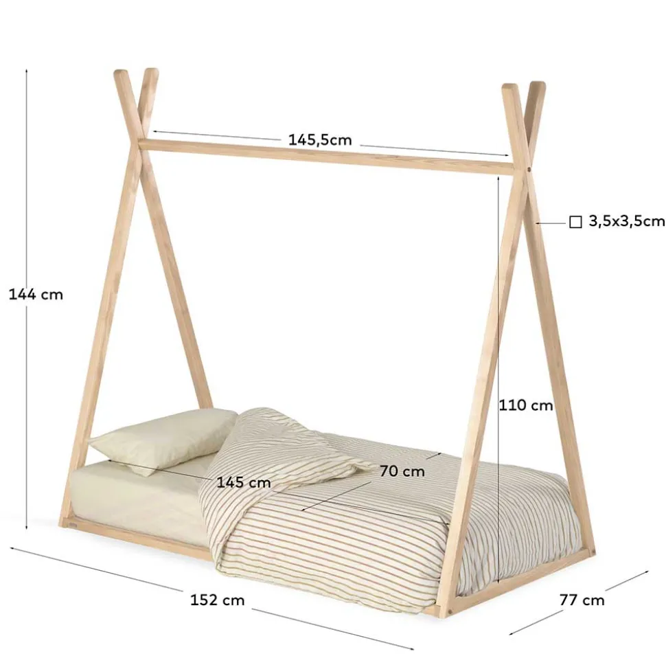 Bodenbett Zeltbett für Kinder 70x140 cm - Rapidi