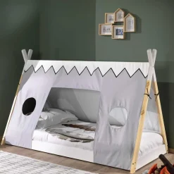Bodentiefes Bett für Kinder in Zeltoptik - Nitrino