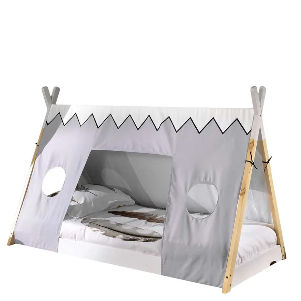 Bodentiefes Bett für Kinder in Zeltoptik - Nitrino