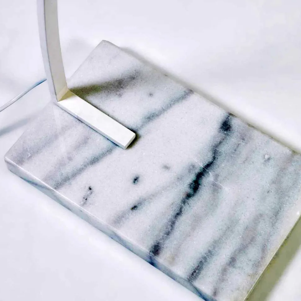 Bogenleuchte mit Holzfurnier Schirm - Nango