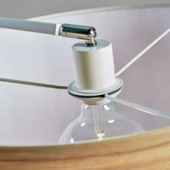 Bogenleuchte mit Holzfurnier Schirm - Nango