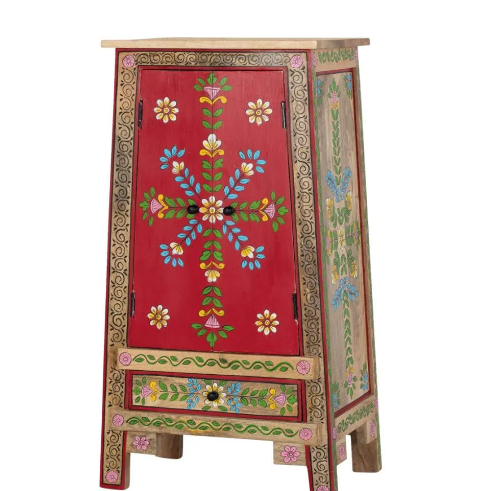 Boho Kommode mit Blumen Dekor im Folklore Style - Gionala