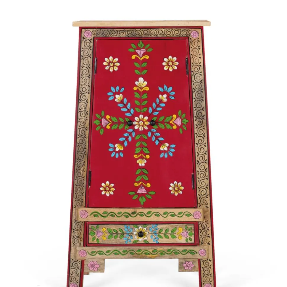 Boho Kommode mit Blumen Dekor im Folklore Style - Gionala