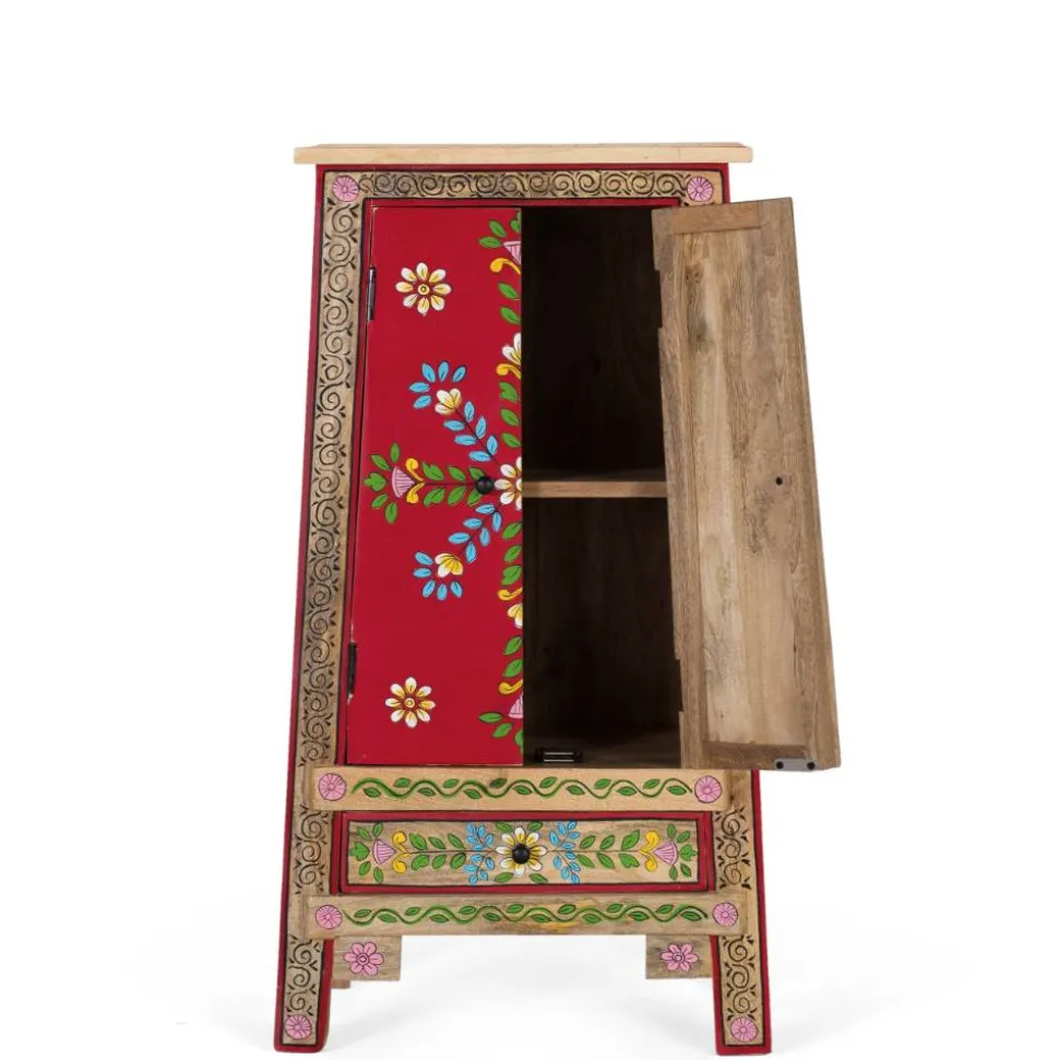 Boho Kommode mit Blumen Dekor im Folklore Style - Gionala