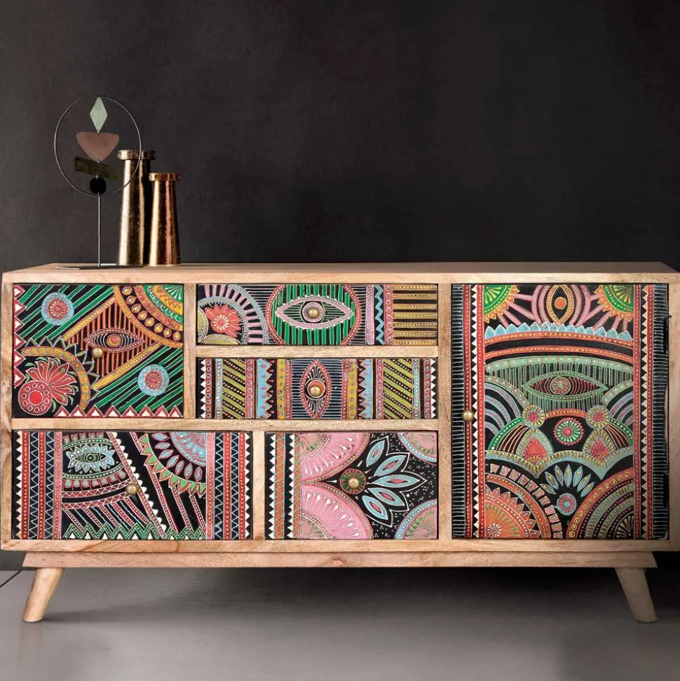 Boho Style Kommode handbemalt - Winner