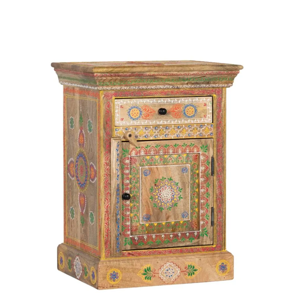 Boho Style Nachtschrank aus Mangoholz - Klapan