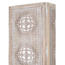 Boho Style Paravent in Antikweiß - Siao