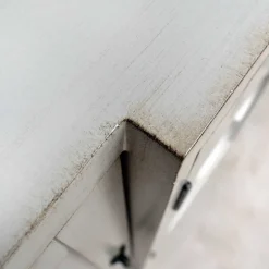 Boho Türen-Kommode in Antikweiß - Anice