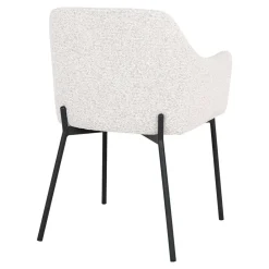 Boucle Armlehnenstühle in Cremeweiß - Astrida (2er Set)