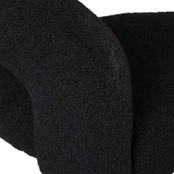 Boucle Armlehnenstuhl in Schwarz - Ivonata (2er Set)