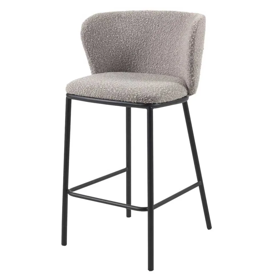 Boucle Barstühle mit 65 cm Sitzhöhe - Lucaz (2er Set)