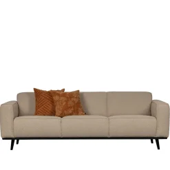 Boucle Couch 3er in Beige & Schwarz - Drike