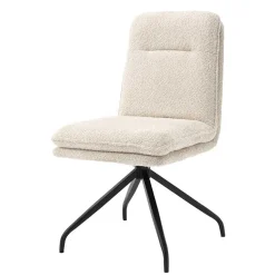 Boucle Drehstuhl in Creme - Rocono