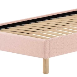 Boucle Einzelbett in Rosa mit Natur - Skylab