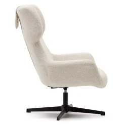 Boucle Polstersessel mit Drehgestell - Cacillo