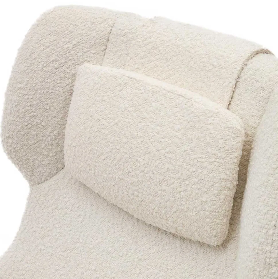 Boucle Polstersessel mit Drehgestell - Cacillo