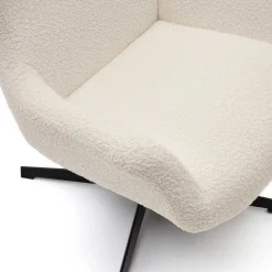 Boucle Polstersessel mit Drehgestell - Cacillo