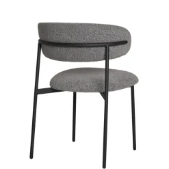 Boucle Polsterstuhl im Skandi Design - Tornado (2er Set)