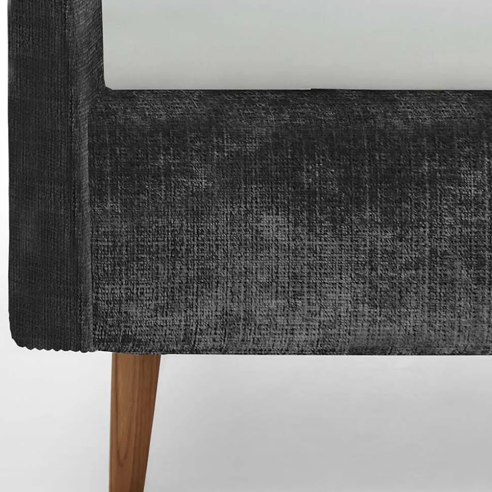 Boucle Stauraumbett in Anthrazit - Seen