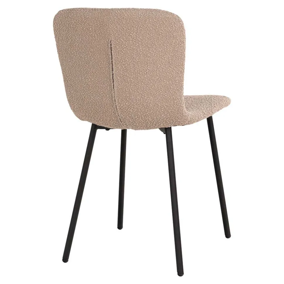 Boucle Stühle in Beige - Menoria (2er Set)