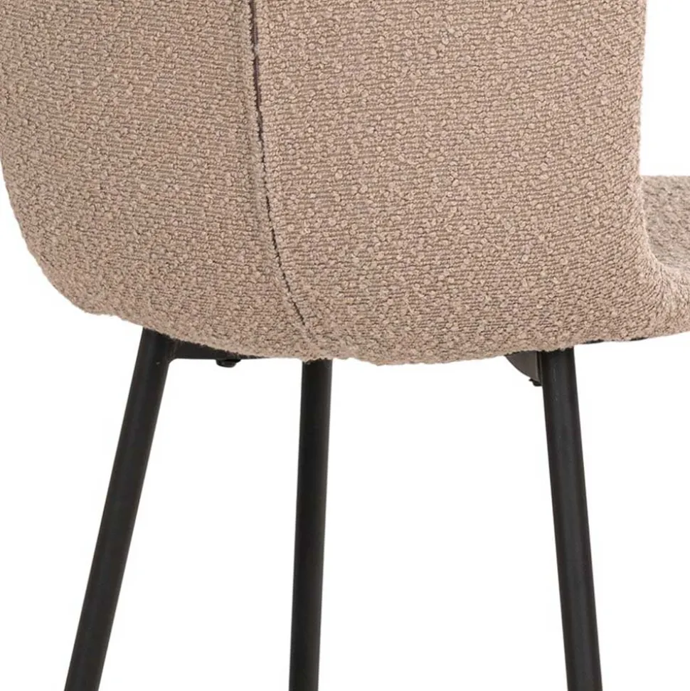 Boucle Stühle in Beige - Menoria (2er Set)