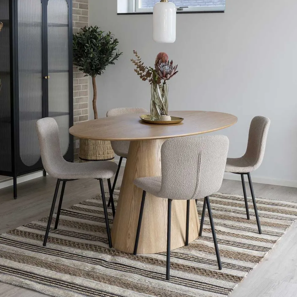 Boucle Stühle in Beige - Menoria (2er Set)