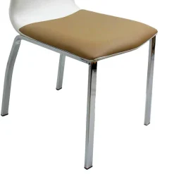 Braun Weiße Tischgruppe Sisela mit ausziehbarem Tisch (fünfteilig)