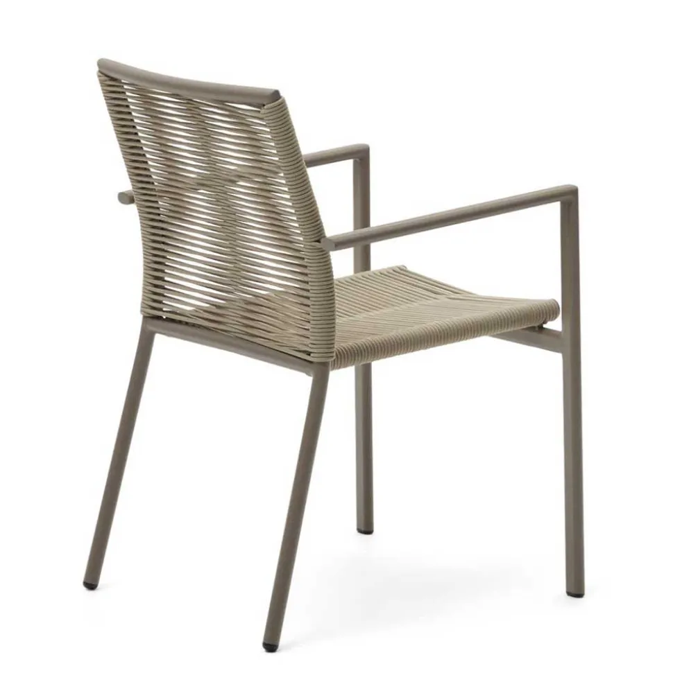 Braune Armlehnenstühle Indoor & Outdoor - Fivizano (4er Set)