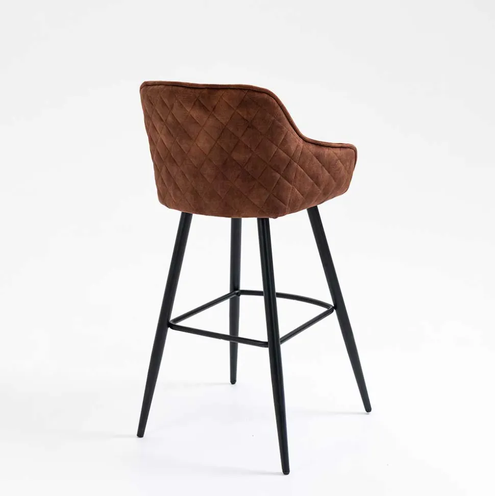 Braune Barstühle mit Armlehnen - Caballo (2er Set)