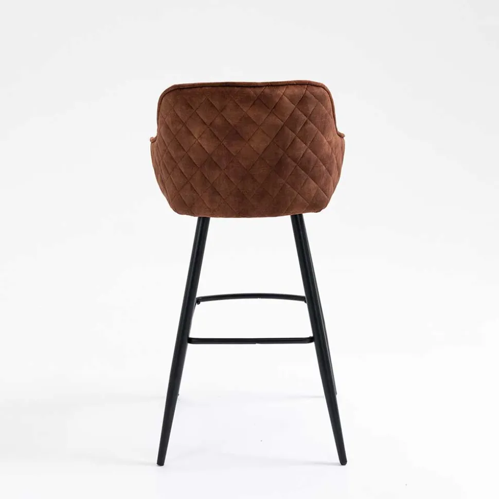 Braune Barstühle mit Armlehnen - Caballo (2er Set)