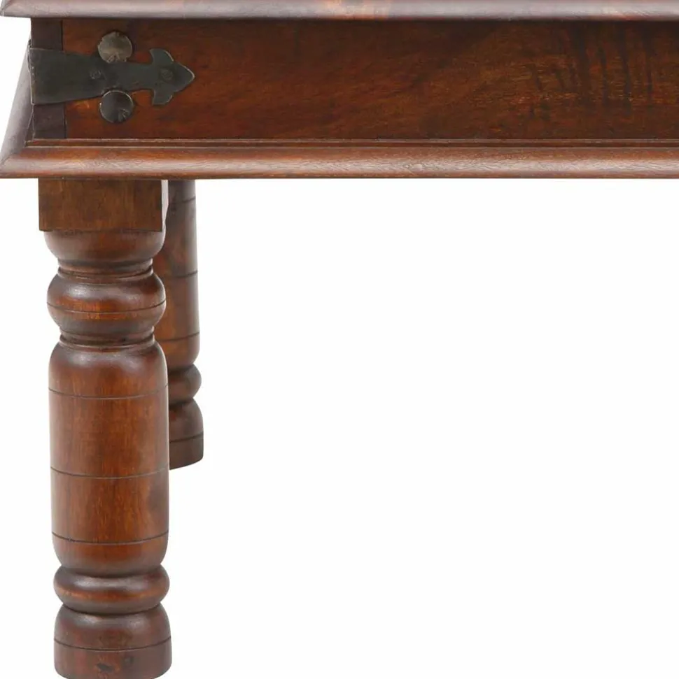 Brauner Kolonialstil Couchtisch 60x60 oder 120x75 - Meho