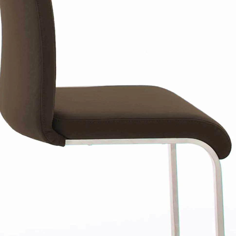 Brauner Stuhl mit hoher Lehne - Montry (2er Set)