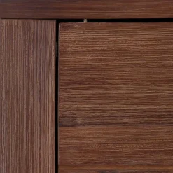 Braunes Akazie Highboard mit 3 Schiebetüren - Ruffes